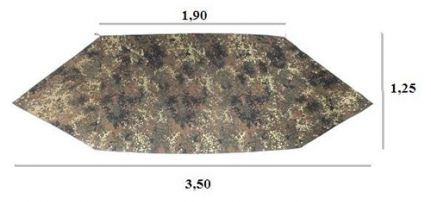 Bundeswehr Sátorlap Flecktarn