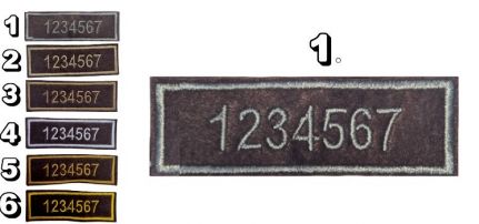 Számfelvarró 3 db (BARNA)