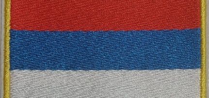 Szerbia Zászló Felvarró